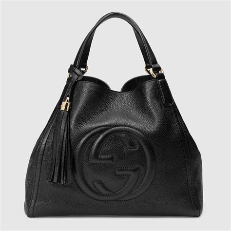 gucci gigi|Gucci black leather handbags.